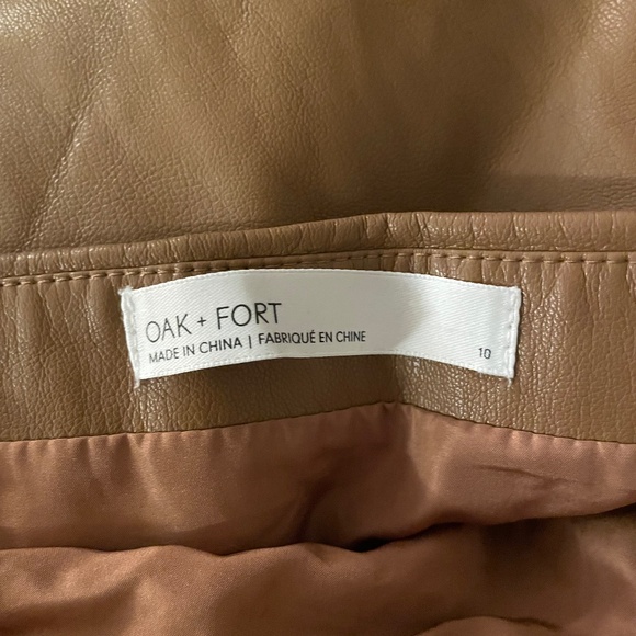 Oak + Fort Leather Mini Skirt - Picture 3 of 4